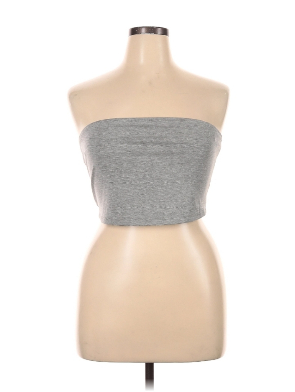 SHEIN Light Grey Strapless Tube Crop Top Size 1X